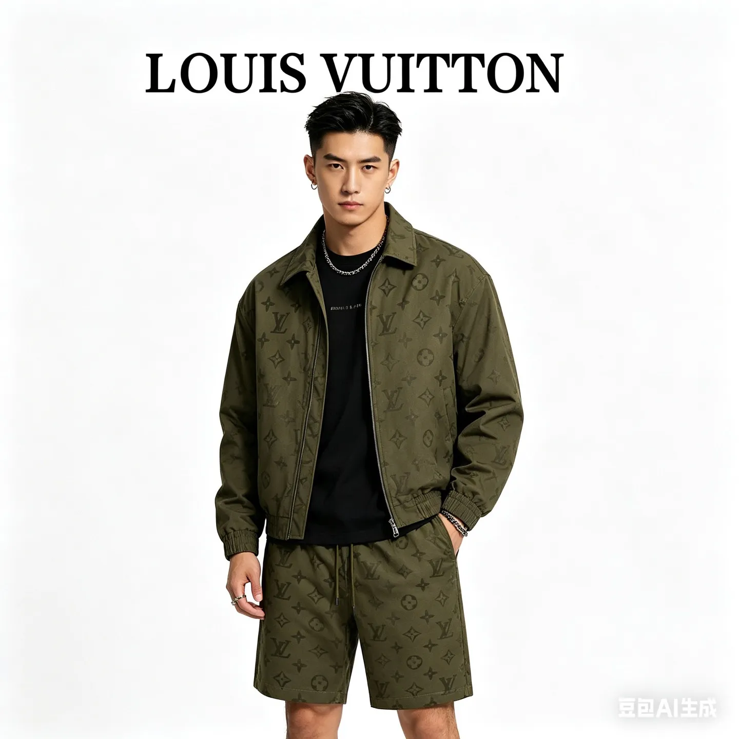 Louis Vuitton/Louis Vuitton presbyopic flocked shorts